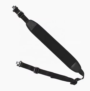 Black Neoprene Gun Sling with heavy duty Swivels for Outdoor Hunting