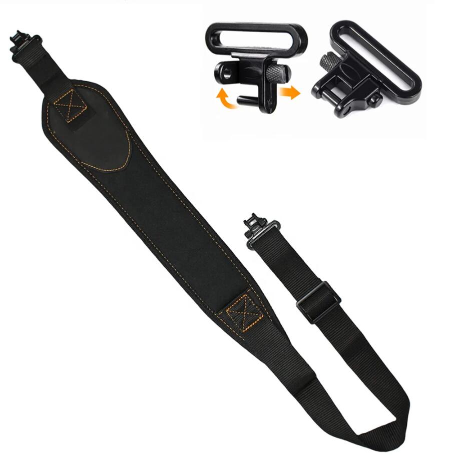 BLACK Hunting Sling with Swivels Durable Neoprene Sling for Outdoor Hunting